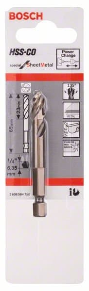 BOSCH Centreringsborr HSS-Co 80 för hålsåg 2608584677