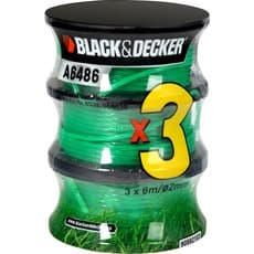BLACK+DECKER Reservspole med tråd 2 mm, 3-pack A6486