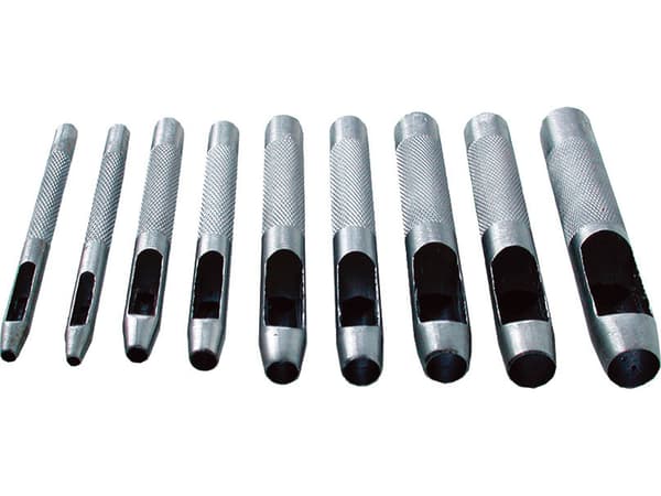 EXTOL CRAFT Läderstanssats, 9 delar, 2–10 mm
