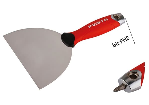 FESTA Spackel med PH2-bit, rostfritt stål, 200 mm