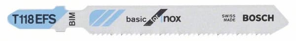 BOSCH stiksavklinge T 118 EFS Basic for Inox, 3 stk. 2608636499
