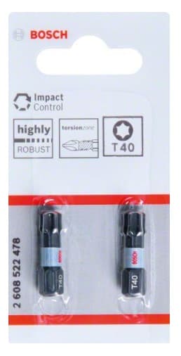 Bosch Impact Control T40 -ruuvauskärjet 25 mm, 2 kpl