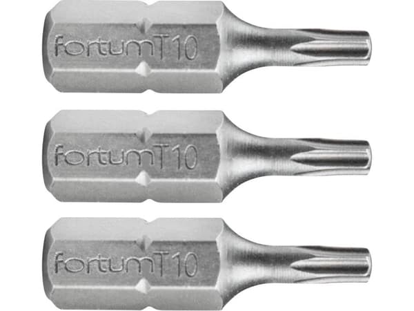 FORTUM Torxbitsats 3 delar T10 x 25 mm S2