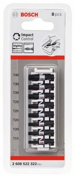 Bosch Impact Control skruebitssæt, 8 dele, 2608522322