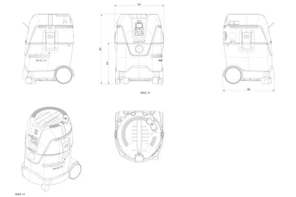 METABO Vysavač ASA 25 L PC 602014000