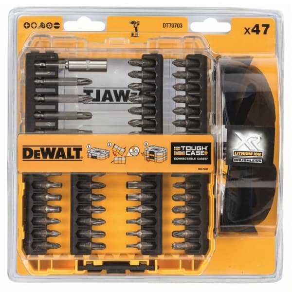 DeWALT bitssats 47 delar med skyddsglasögon DT70703