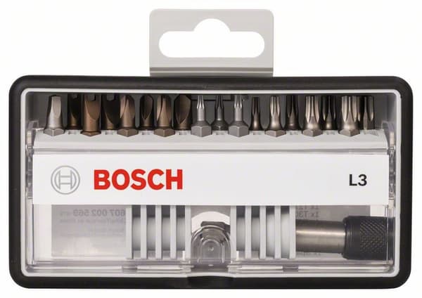 BOSCH Robust Line skruvbitsats, 18+1 delar, 2607002567