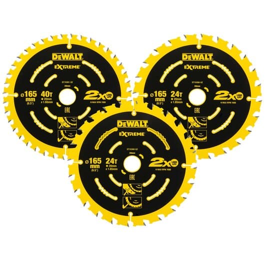 DeWALT EXTREME 2nd Fix sågklinga 3-pack DT10397