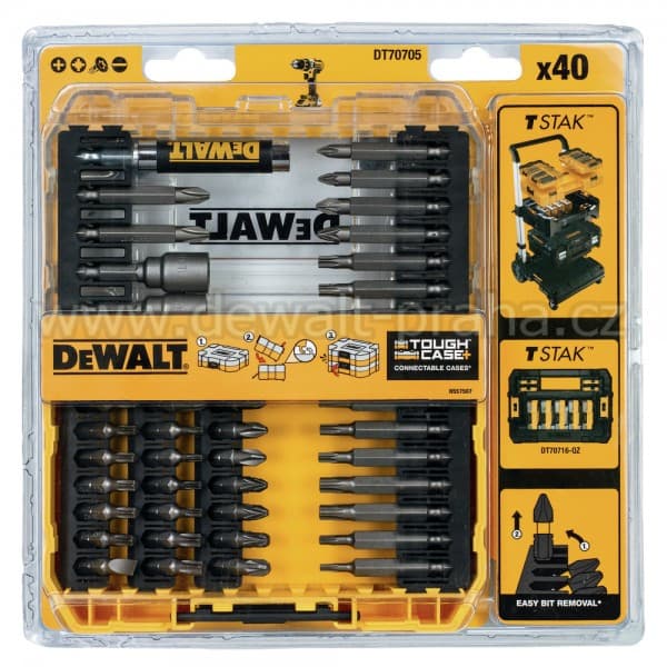 DeWALT bitsats 45 delar DT70705