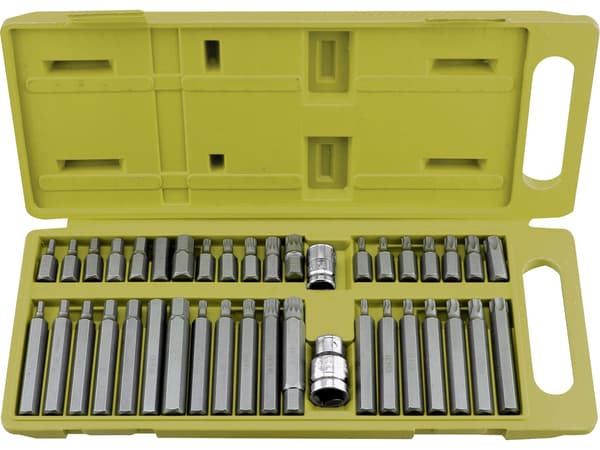 BITSæt IMBUS/TORX/XZN, 40 dele, til skraldenøgle 3/8" og 1/2"