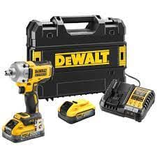 DeWalt 18V XR 1/2" mutterdragare DCF891H2T med 2 x PowerStack-batterier, laddare och väska