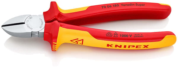 KNIPEX Sidavbitare förkromade, 180 mm