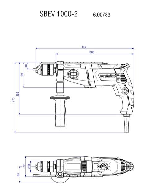 METABO SBEV 1000-2 Slagboremaskine