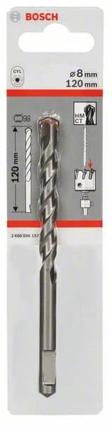 BOSCH centreringsbor til sekskantadapter og SDS-plus, 8 mm, 120 mm, 2608596157