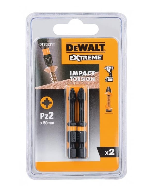 DeWALT torsionsbits PZ2, 2-pack, DT70531T