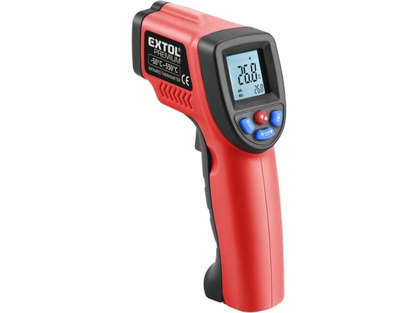 EXTOL PREMIUM berøringsfrit IR-termometer til industri, -50 til 550 °C, 8831302