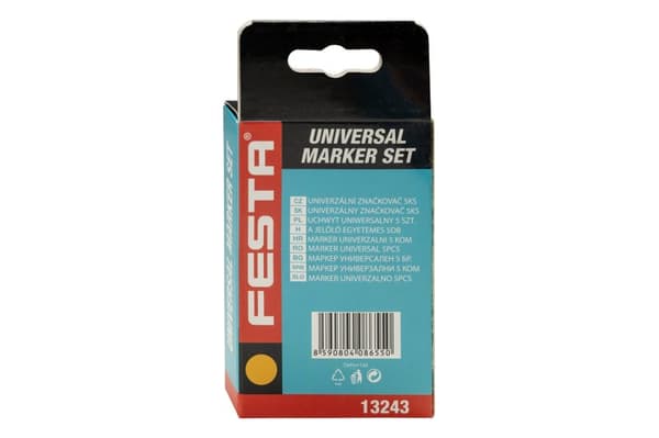 FESTA Universalmärkpenna 120 mm gul, 5-pack
