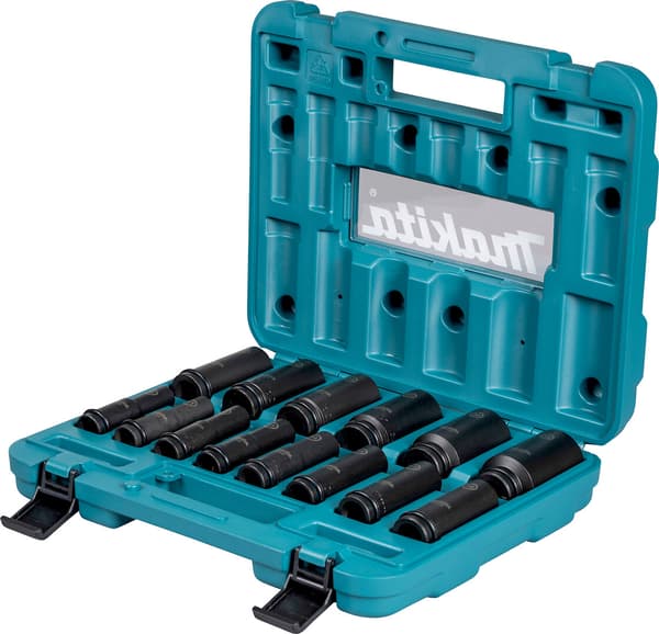 Makita pitkät iskupistorasiasarja 1/2" Impact Black, 14 osaa, E-16586
