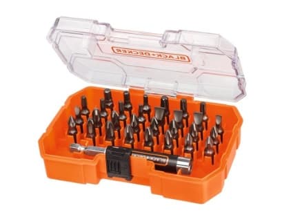 BLACK+DECKER 31-delars bitsats 25 mm med magnetisk bitshållare A7228