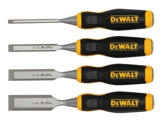 DeWalt 4-delt mejselsæt til træ DWHT0-16063