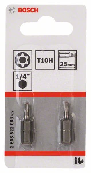 BOSCH Skruvbits T10H Security Torx extra hård 25 mm 2608522009