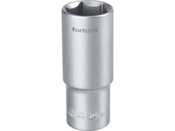 FORTUM forlænget topnøgle 1/2", 24 mm, L 77 mm, 4700524