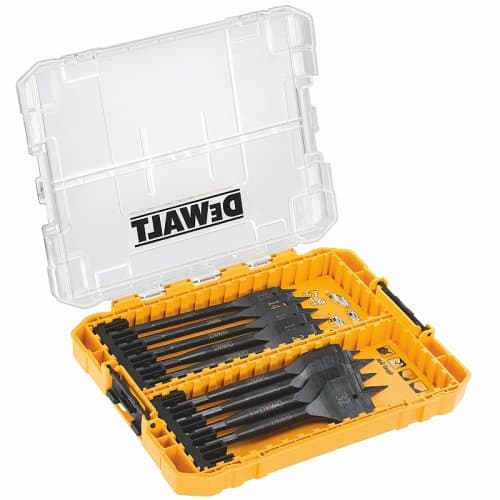 DeWALT flatborrsats för trä, 9 delar, 12–32 mm, DT70751, Medium Tough Case