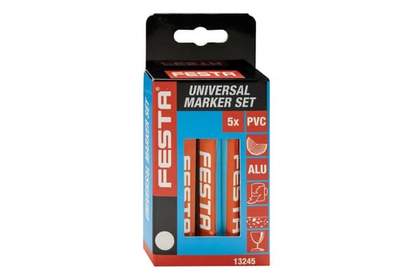 FESTA universal märkpennor 120 mm, vit, 5 st.
