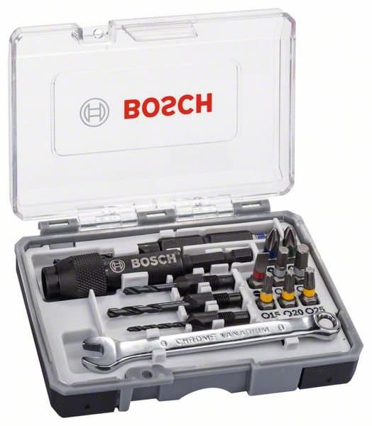 BOSCH 20-dele bit- og borebitsæt Drill&Drive med HSS-bor 2607002786