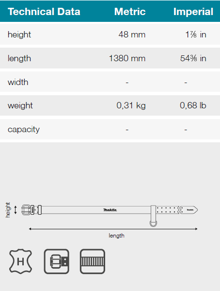 Makita rem 1380 x 48 mm – erstatter E-05343