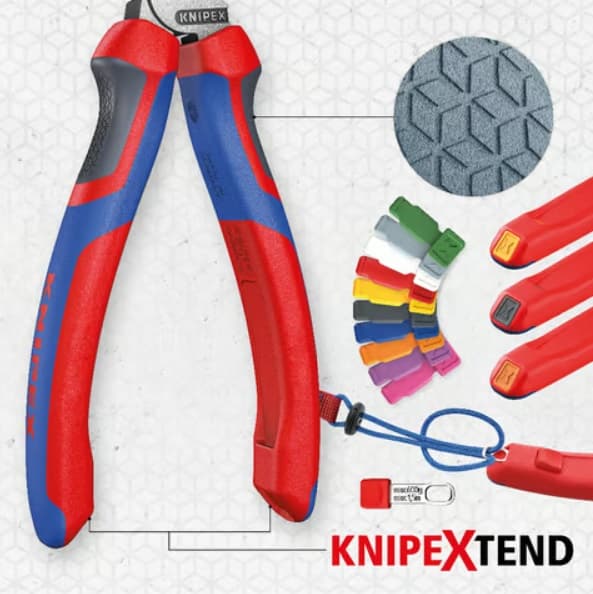 KNIPEX tangsæt med polerede hoveder, 3 dele, i plastkuffert