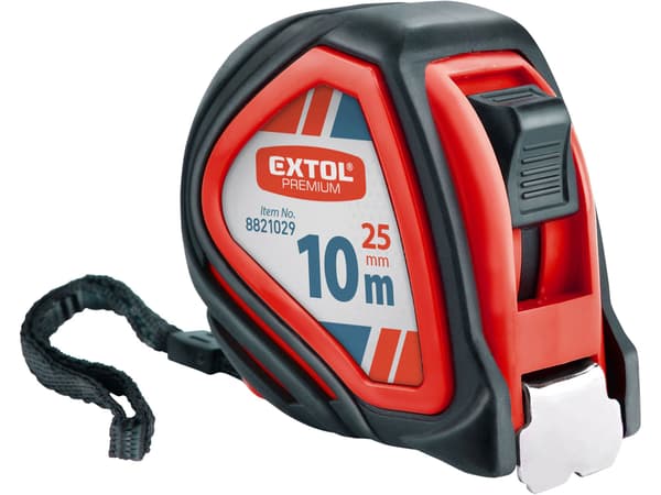 EXTOL PREMIUM målebånd, 10 m, 25 mm