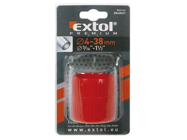EXTOL PREMIUM afgrater til rør, indvendig og udvendig, plast, 4-38 mm
