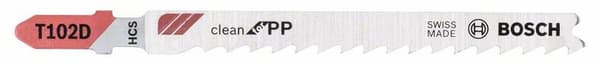 BOSCH sticksågblad T 102 D Clean for PP, HCS, 3-pack 2608667443