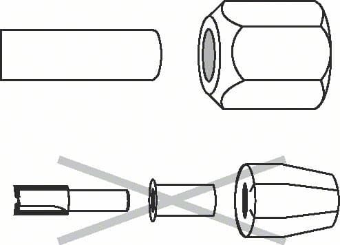 BOSCH spændebøsning 8 mm, 24 mm 2608570105