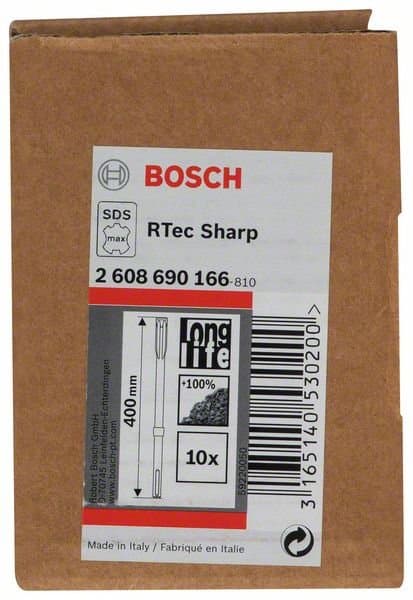 BOSCH RTec Sharp litteä taltta SDS-max 400 mm (10 kpl) 2608690166