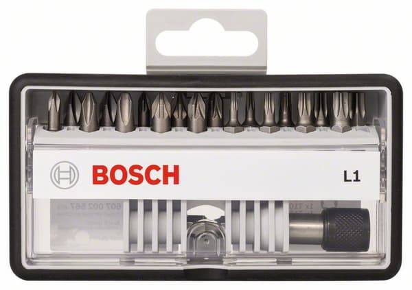 BOSCH Robust Line skruvbitsats, 18+1 delar, 2607002567