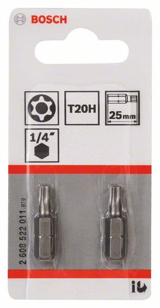 BOSCH Security Torx-bit T20H Extra Hard 25 mm 2608522011