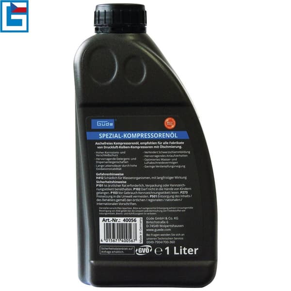 GÜDE fuldsyntetisk kompressorolie 5W-40, 1 liter