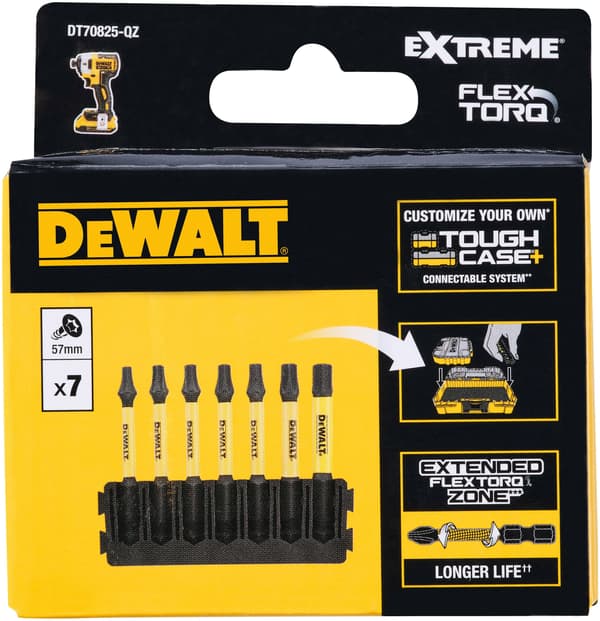 DeWalt 57 mm bittipidike ja bittisarja DT70825