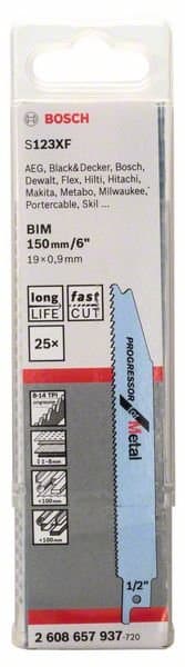 BOSCH S 123 XF Progressor savklinge til metal, 2 stk., 2608654401