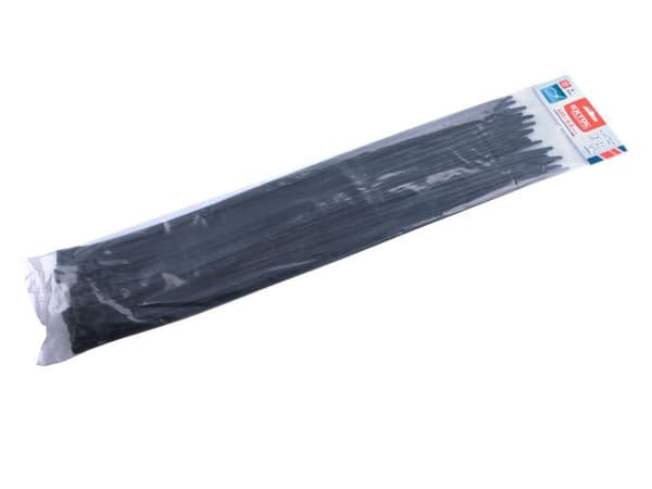 EXTOL kabelbindere, sorte, 600 x 8,8 mm, 50 stk., nylon PA66