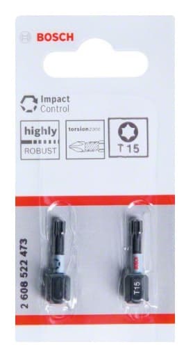 Bosch Impact Control T15 ruuvauskärjet 25 mm, 2 kpl
