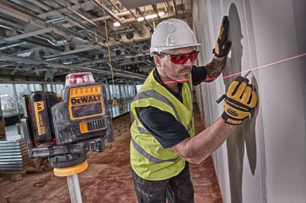 DeWALT Krysslaser 3 x 360° röd laser DCE089D1R