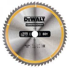 DeWalt-sahanterä 305 x 30 mm, 60T, ATB -5°, DT1960