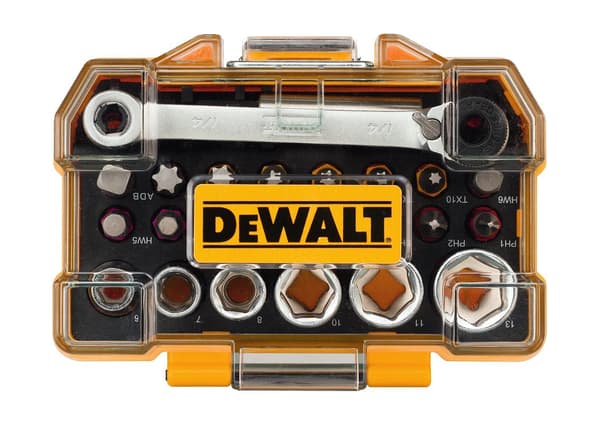 DeWALT Bits- och hylsset med spärrskaft, 24 delar DT71516