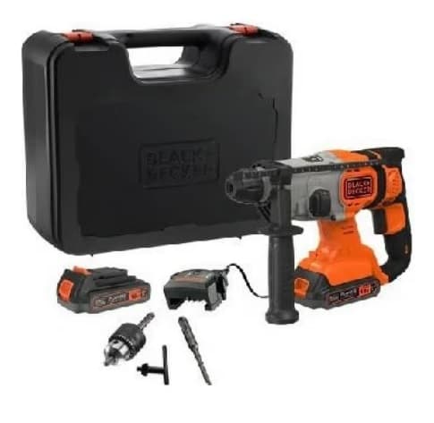 BLACK+DECKER 18V SDS-Plus akkuporavasara, 2 x 2,5 Ah akut, BCD900E2K