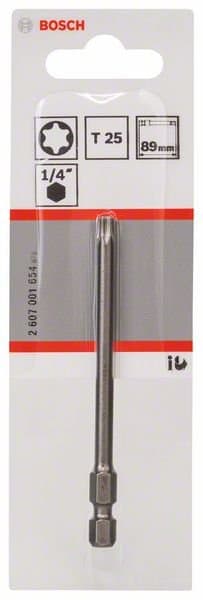 BOSCH Extra-Hard Torx-skruvbits T25, 89 mm 2607001654