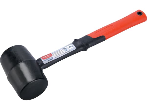 EXTOL PREMIUM Gummihammare svart 70 mm