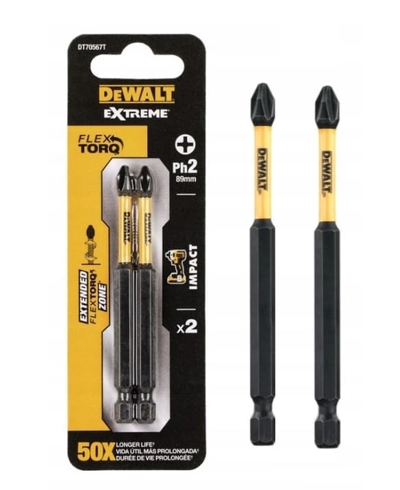 DeWALT slagbits PH2, 85 mm, 2 stk. DT70567T